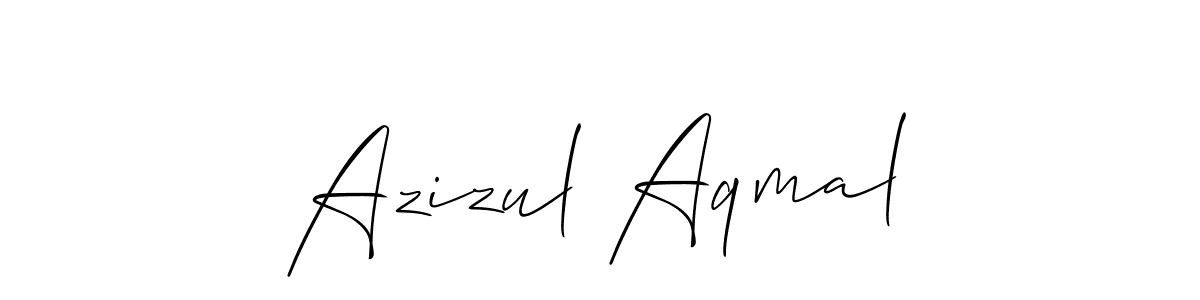 Azizul Aqmal stylish signature style. Best Handwritten Sign (Allison_Script) for my name. Handwritten Signature Collection Ideas for my name Azizul Aqmal. Azizul Aqmal signature style 2 images and pictures png