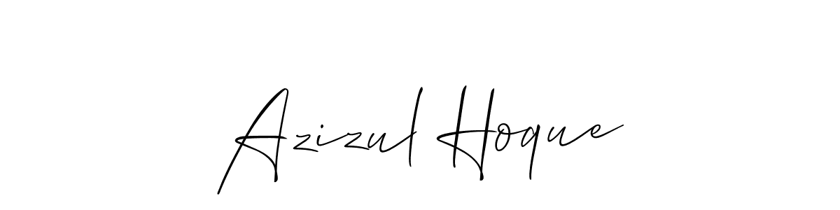 Allison_Script is a professional signature style that is perfect for those who want to add a touch of class to their signature. It is also a great choice for those who want to make their signature more unique. Get Azizul Hoque name to fancy signature for free. Azizul Hoque signature style 2 images and pictures png