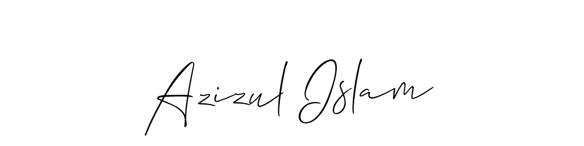 How to make Azizul Islam signature? Allison_Script is a professional autograph style. Create handwritten signature for Azizul Islam name. Azizul Islam signature style 2 images and pictures png