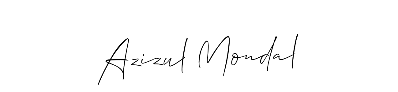 Similarly Allison_Script is the best handwritten signature design. Signature creator online .You can use it as an online autograph creator for name Azizul Mondal. Azizul Mondal signature style 2 images and pictures png
