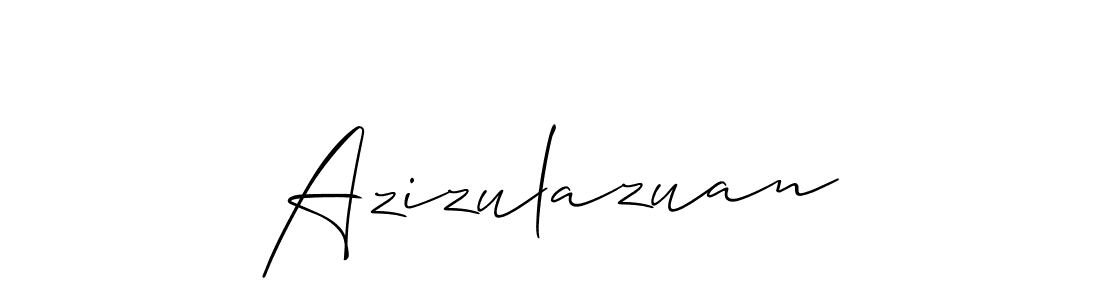 How to make Azizulazuan signature? Allison_Script is a professional autograph style. Create handwritten signature for Azizulazuan name. Azizulazuan signature style 2 images and pictures png