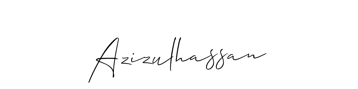 How to make Azizulhassan signature? Allison_Script is a professional autograph style. Create handwritten signature for Azizulhassan name. Azizulhassan signature style 2 images and pictures png