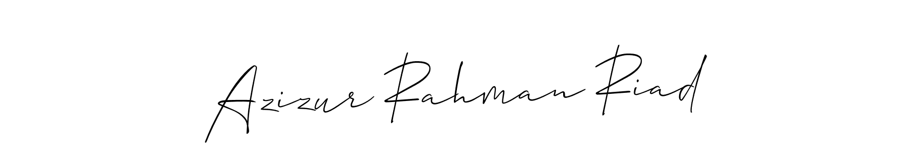 How to make Azizur Rahman Riad name signature. Use Allison_Script style for creating short signs online. This is the latest handwritten sign. Azizur Rahman Riad signature style 2 images and pictures png