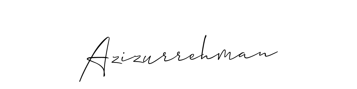 Create a beautiful signature design for name Azizurrehman. With this signature (Allison_Script) fonts, you can make a handwritten signature for free. Azizurrehman signature style 2 images and pictures png