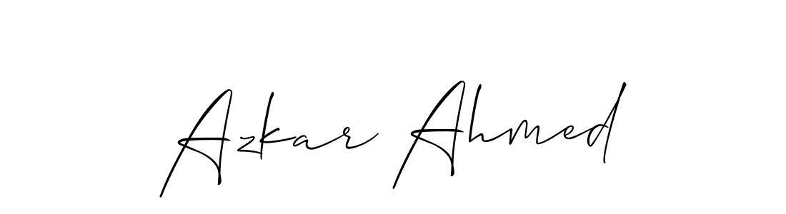 Make a beautiful signature design for name Azkar Ahmed. With this signature (Allison_Script) style, you can create a handwritten signature for free. Azkar Ahmed signature style 2 images and pictures png