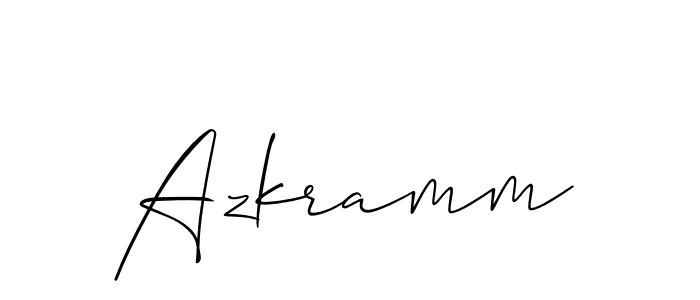 You should practise on your own different ways (Allison_Script) to write your name (Azkramm) in signature. don't let someone else do it for you. Azkramm signature style 2 images and pictures png