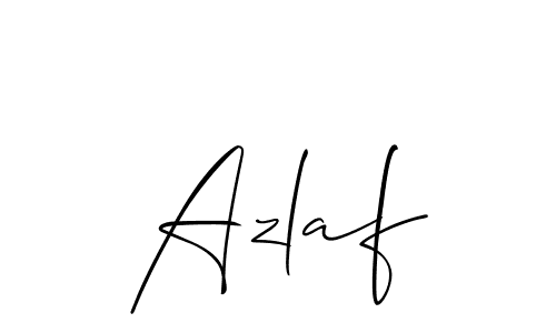 How to make Azlaf signature? Allison_Script is a professional autograph style. Create handwritten signature for Azlaf name. Azlaf signature style 2 images and pictures png