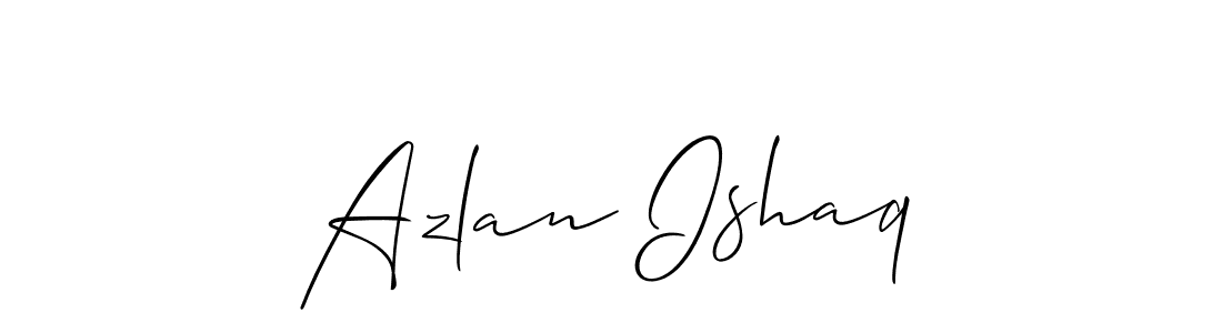 It looks lik you need a new signature style for name Azlan Ishaq. Design unique handwritten (Allison_Script) signature with our free signature maker in just a few clicks. Azlan Ishaq signature style 2 images and pictures png