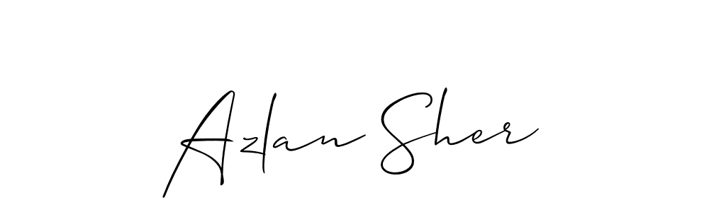 Similarly Allison_Script is the best handwritten signature design. Signature creator online .You can use it as an online autograph creator for name Azlan Sher. Azlan Sher signature style 2 images and pictures png