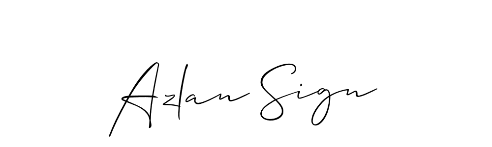 How to make Azlan Sign signature? Allison_Script is a professional autograph style. Create handwritten signature for Azlan Sign name. Azlan Sign signature style 2 images and pictures png