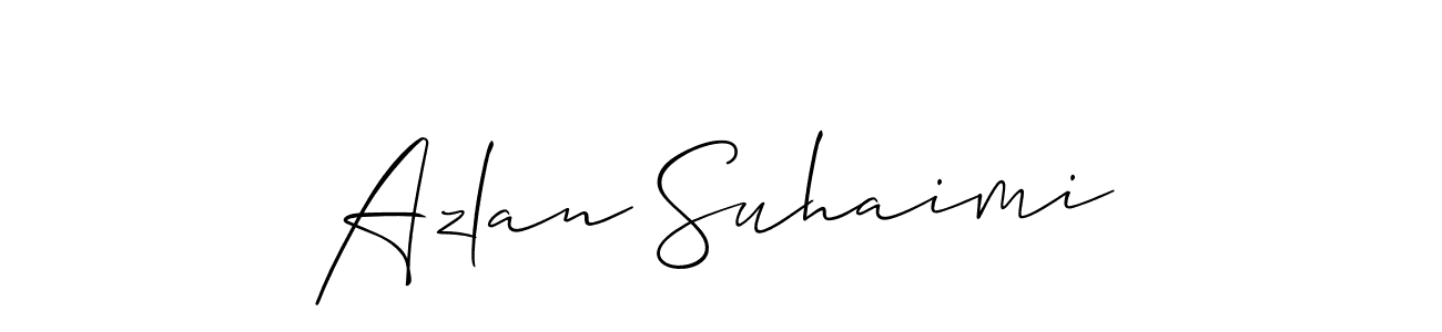 This is the best signature style for the Azlan Suhaimi name. Also you like these signature font (Allison_Script). Mix name signature. Azlan Suhaimi signature style 2 images and pictures png