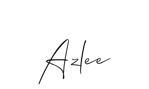 Design your own signature with our free online signature maker. With this signature software, you can create a handwritten (Allison_Script) signature for name Azlee. Azlee signature style 2 images and pictures png