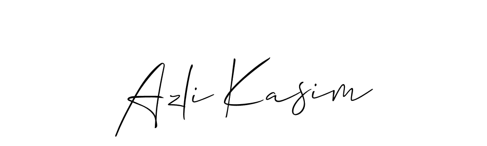 Similarly Allison_Script is the best handwritten signature design. Signature creator online .You can use it as an online autograph creator for name Azli Kasim. Azli Kasim signature style 2 images and pictures png