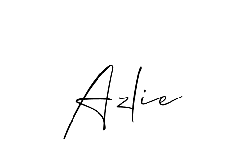 Make a beautiful signature design for name Azlie. Use this online signature maker to create a handwritten signature for free. Azlie signature style 2 images and pictures png