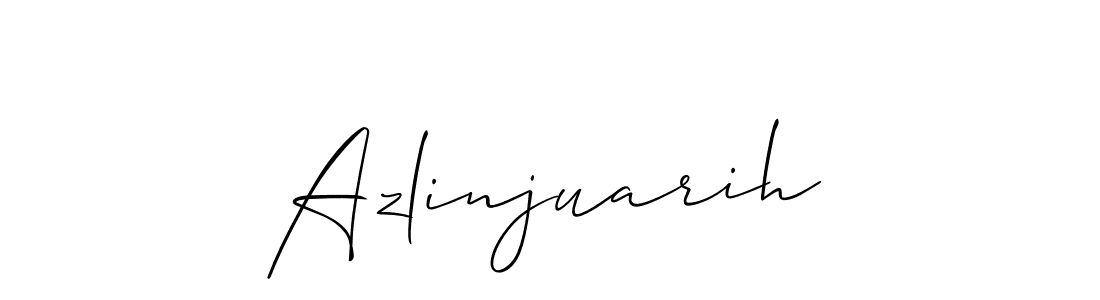 Make a short Azlinjuarih signature style. Manage your documents anywhere anytime using Allison_Script. Create and add eSignatures, submit forms, share and send files easily. Azlinjuarih signature style 2 images and pictures png