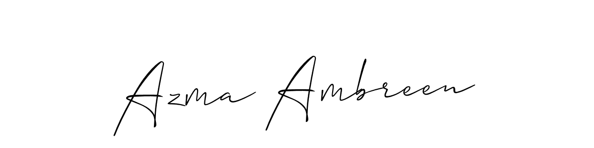 Best and Professional Signature Style for Azma Ambreen. Allison_Script Best Signature Style Collection. Azma Ambreen signature style 2 images and pictures png