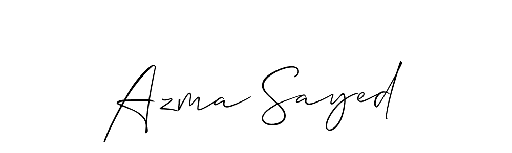 How to make Azma Sayed signature? Allison_Script is a professional autograph style. Create handwritten signature for Azma Sayed name. Azma Sayed signature style 2 images and pictures png