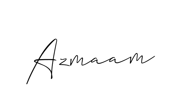 Create a beautiful signature design for name Azmaam. With this signature (Allison_Script) fonts, you can make a handwritten signature for free. Azmaam signature style 2 images and pictures png