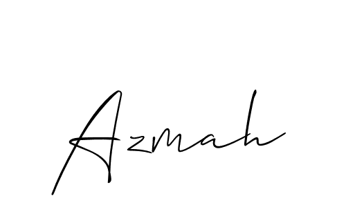 Similarly Allison_Script is the best handwritten signature design. Signature creator online .You can use it as an online autograph creator for name Azmah. Azmah signature style 2 images and pictures png