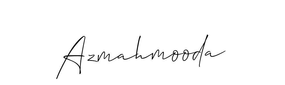 Make a short Azmahmooda signature style. Manage your documents anywhere anytime using Allison_Script. Create and add eSignatures, submit forms, share and send files easily. Azmahmooda signature style 2 images and pictures png