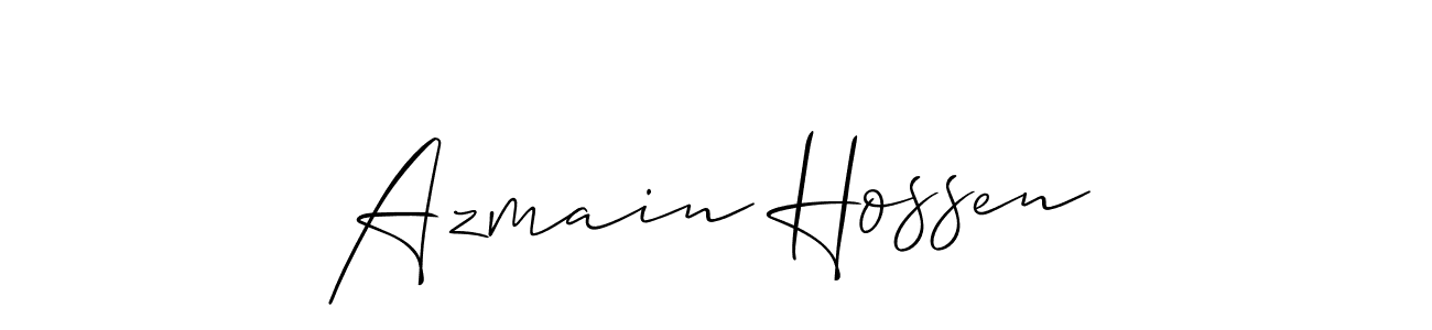 Also You can easily find your signature by using the search form. We will create Azmain Hossen name handwritten signature images for you free of cost using Allison_Script sign style. Azmain Hossen signature style 2 images and pictures png