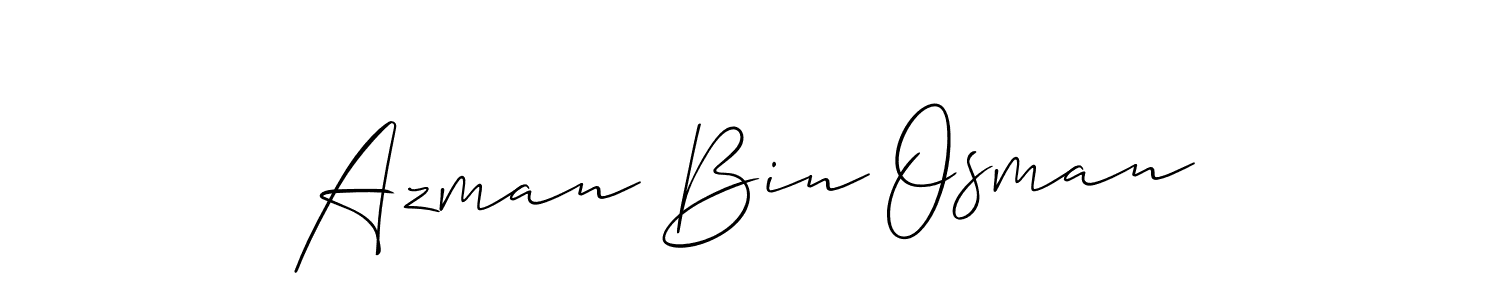 You should practise on your own different ways (Allison_Script) to write your name (Azman Bin Osman) in signature. don't let someone else do it for you. Azman Bin Osman signature style 2 images and pictures png