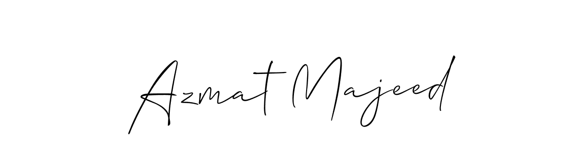 How to make Azmat Majeed name signature. Use Allison_Script style for creating short signs online. This is the latest handwritten sign. Azmat Majeed signature style 2 images and pictures png