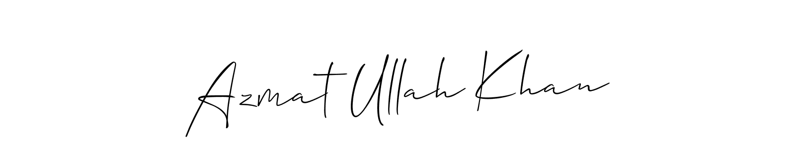 Also we have Azmat Ullah Khan name is the best signature style. Create professional handwritten signature collection using Allison_Script autograph style. Azmat Ullah Khan signature style 2 images and pictures png