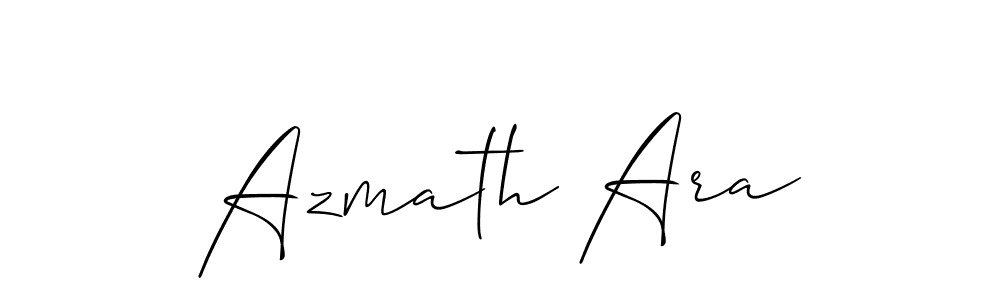 Design your own signature with our free online signature maker. With this signature software, you can create a handwritten (Allison_Script) signature for name Azmath Ara. Azmath Ara signature style 2 images and pictures png