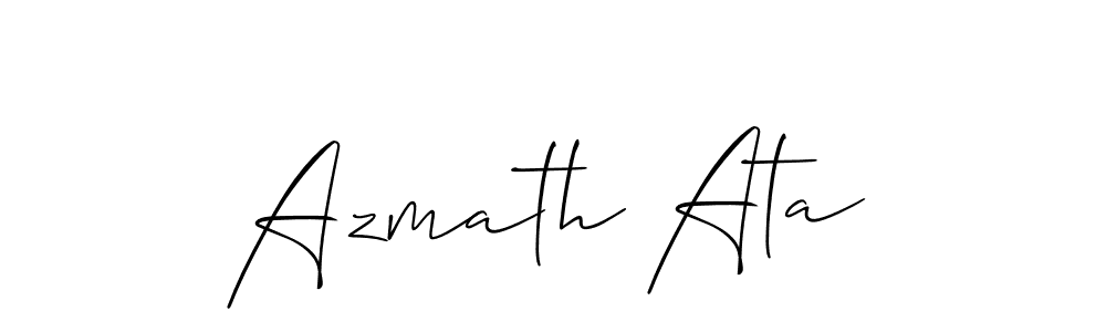 This is the best signature style for the Azmath Ata name. Also you like these signature font (Allison_Script). Mix name signature. Azmath Ata signature style 2 images and pictures png