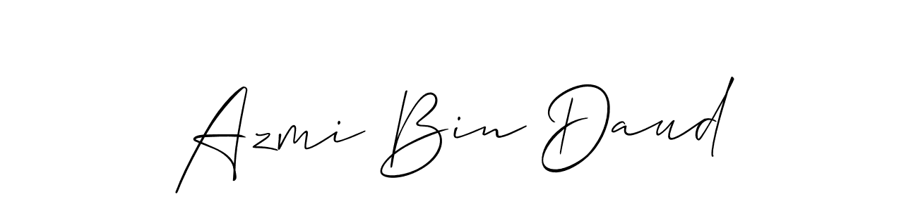 if you are searching for the best signature style for your name Azmi Bin Daud. so please give up your signature search. here we have designed multiple signature styles  using Allison_Script. Azmi Bin Daud signature style 2 images and pictures png