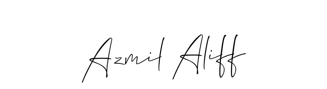 How to make Azmil Aliff signature? Allison_Script is a professional autograph style. Create handwritten signature for Azmil Aliff name. Azmil Aliff signature style 2 images and pictures png