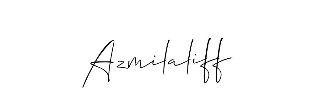 Use a signature maker to create a handwritten signature online. With this signature software, you can design (Allison_Script) your own signature for name Azmilaliff. Azmilaliff signature style 2 images and pictures png