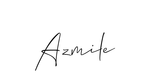 Similarly Allison_Script is the best handwritten signature design. Signature creator online .You can use it as an online autograph creator for name Azmile. Azmile signature style 2 images and pictures png