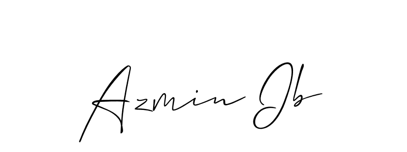 Create a beautiful signature design for name Azmin Ib. With this signature (Allison_Script) fonts, you can make a handwritten signature for free. Azmin Ib signature style 2 images and pictures png