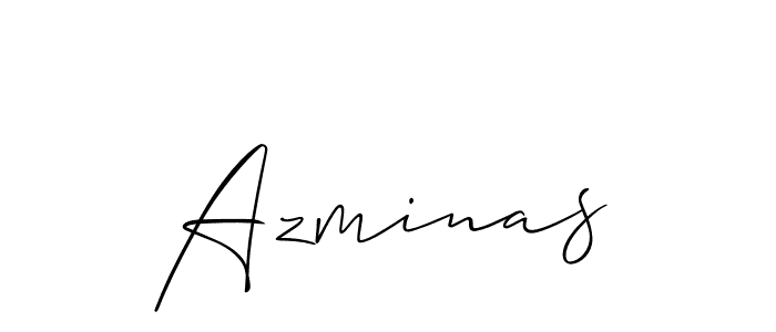 How to make Azminas signature? Allison_Script is a professional autograph style. Create handwritten signature for Azminas name. Azminas signature style 2 images and pictures png