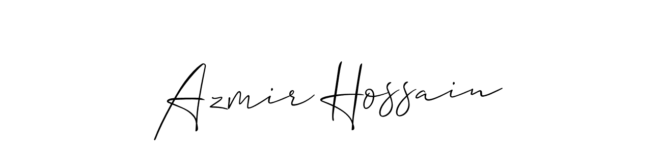 The best way (Allison_Script) to make a short signature is to pick only two or three words in your name. The name Azmir Hossain include a total of six letters. For converting this name. Azmir Hossain signature style 2 images and pictures png