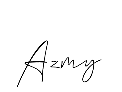 Make a beautiful signature design for name Azmy. With this signature (Allison_Script) style, you can create a handwritten signature for free. Azmy signature style 2 images and pictures png