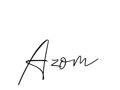 Azom stylish signature style. Best Handwritten Sign (Allison_Script) for my name. Handwritten Signature Collection Ideas for my name Azom. Azom signature style 2 images and pictures png