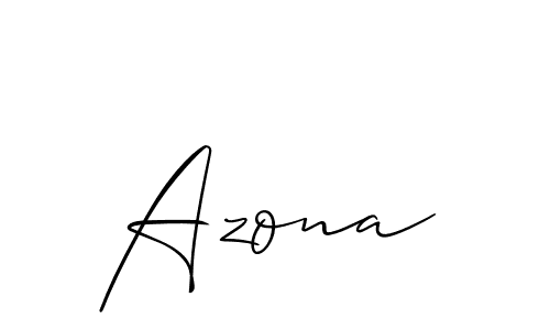 How to make Azona signature? Allison_Script is a professional autograph style. Create handwritten signature for Azona name. Azona signature style 2 images and pictures png