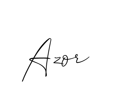 Use a signature maker to create a handwritten signature online. With this signature software, you can design (Allison_Script) your own signature for name Azor. Azor signature style 2 images and pictures png