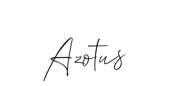 Design your own signature with our free online signature maker. With this signature software, you can create a handwritten (Allison_Script) signature for name Azotus. Azotus signature style 2 images and pictures png