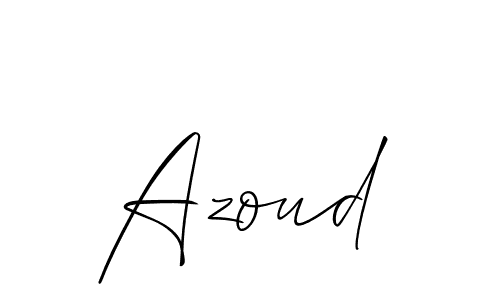 The best way (Allison_Script) to make a short signature is to pick only two or three words in your name. The name Azoud include a total of six letters. For converting this name. Azoud signature style 2 images and pictures png