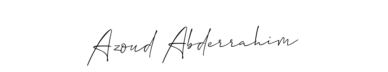 How to make Azoud Abderrahim signature? Allison_Script is a professional autograph style. Create handwritten signature for Azoud Abderrahim name. Azoud Abderrahim signature style 2 images and pictures png