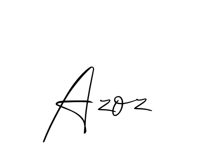 You should practise on your own different ways (Allison_Script) to write your name (Azoz) in signature. don't let someone else do it for you. Azoz signature style 2 images and pictures png