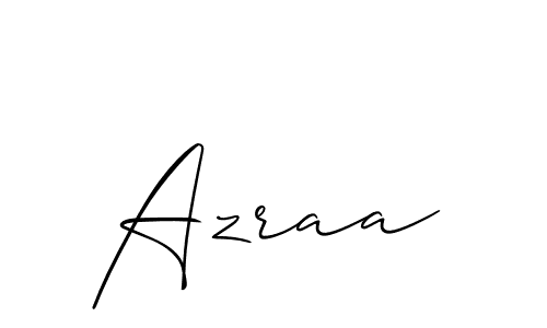 How to make Azraa signature? Allison_Script is a professional autograph style. Create handwritten signature for Azraa name. Azraa signature style 2 images and pictures png