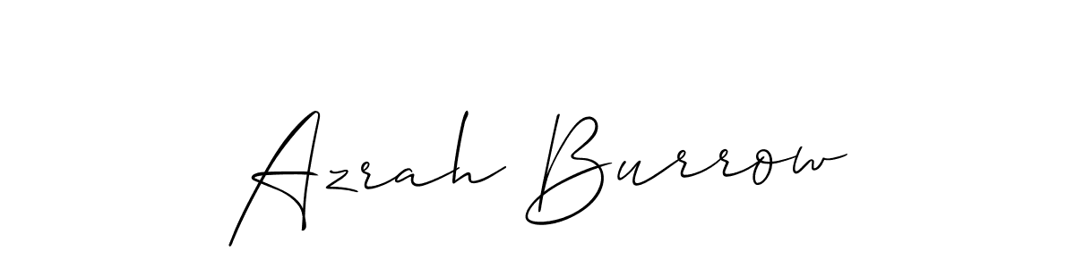 Create a beautiful signature design for name Azrah Burrow. With this signature (Allison_Script) fonts, you can make a handwritten signature for free. Azrah Burrow signature style 2 images and pictures png
