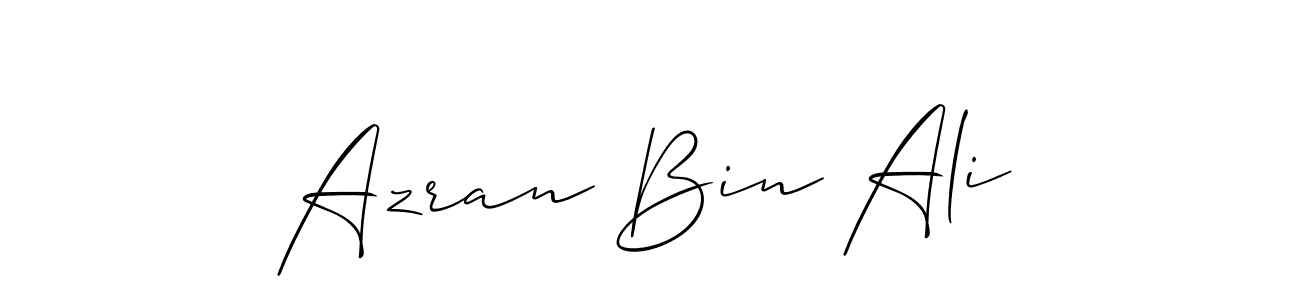 How to make Azran Bin Ali signature? Allison_Script is a professional autograph style. Create handwritten signature for Azran Bin Ali name. Azran Bin Ali signature style 2 images and pictures png