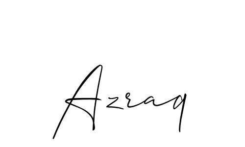 Create a beautiful signature design for name Azraq. With this signature (Allison_Script) fonts, you can make a handwritten signature for free. Azraq signature style 2 images and pictures png