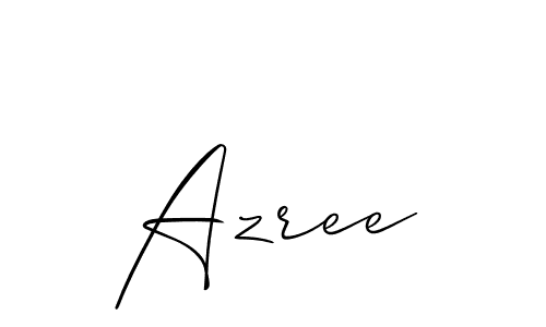 Use a signature maker to create a handwritten signature online. With this signature software, you can design (Allison_Script) your own signature for name Azree. Azree signature style 2 images and pictures png